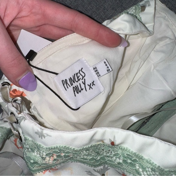 Princess Polly Yamie Bustier Corset Floral Lace Going Out Top - Picture 7 of 7